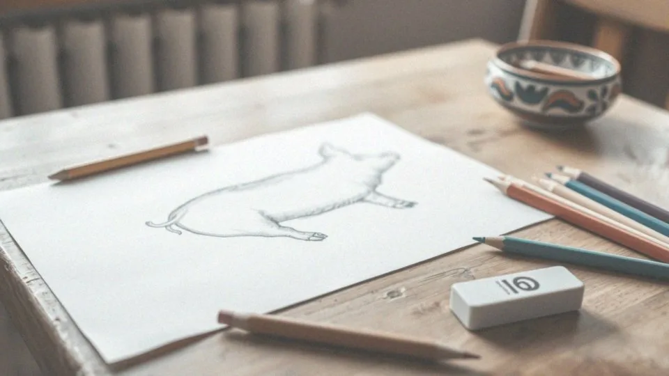 Jak narysować ogon świni?